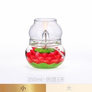 [Made in Taiwan] Small Perfection A08 Windproof Water Lotus Oil Lamp Set-Red For Lamp 3 Days Bright 