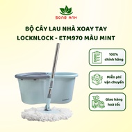 Compact, convenient LocknLock ETM970 mop set - 5.5L mint green