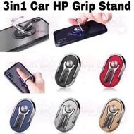 3in1 Handphone Phone Clip Stand Holder Car Hp Mobile Device Ring Stand Car Stand