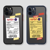 iPhone 6 6S 7 8 Plus Camera Lens Protection Translucent Matte Frosted Nasa Printed Design Back Cover