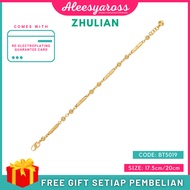 ZHULIAN Rantai Tangan BT5019 Rantai Ringkas Plated Emas Zhulian Original