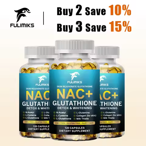 Premium N-Acetyl Cysteine & Glutathione Complex, with Milk Thistle & Collagen, Supports Liver Health