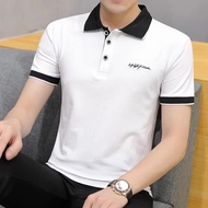 ZeroDis Men's Slim Lapel Polo Shirt Business Casual Short Sleeve T-Shirt