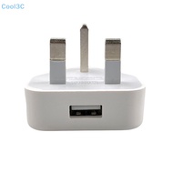 Cool3C Mobile Phone Charger Universal Portable 3 Pin USB Charger UK Plug  With 1 USB Ports Travel Charging Device Wall Charger Travel Fast Charging Adapter HOT