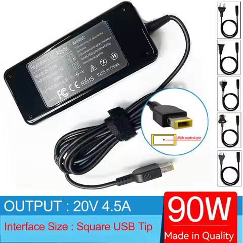 20V 4.5A 90W Laptop Ac Adapter Charger for Lenovo IdeaPad U430 U430p U530 U330p U330 B50-45 B50-70 B