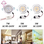 Downlight 3W/5W/7W LED Recessed Ceiling Downlight Spotlight Wall Background Decor Light