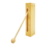 Treeyear Wood Block เครื่องดนตรีพร้อมค้อน Solid Hardwood Percussion Rhythm Blocks