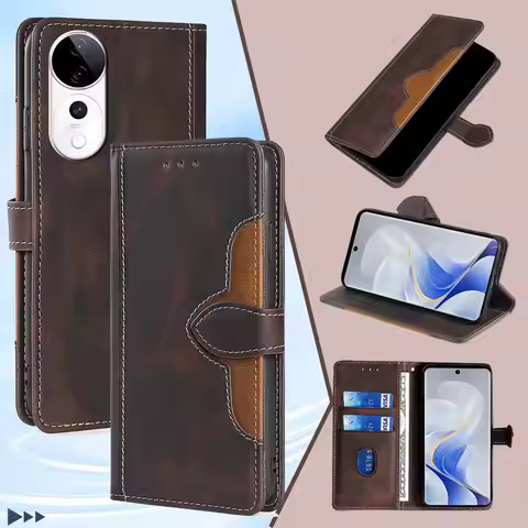 Book Case For Nokia C300 C200 C32 C31 C22 G400 G310 G60 G42 G22 G21 G20 G11 Retro Leather 2 Cards An