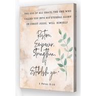 1 Peter 5 10 Bible Verse Wall Art Restore Empower Strengthen and Establish You Poster Kitchen Painti