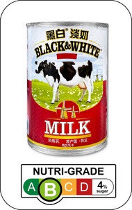 Black &amp; White Evaporated Full Cream Milk (For HK Style Stocking Milk Tea) 01 x 410g (385ml)
