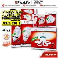 OKES CFL Light Bulb for Indoor / Outdoor E27 Fluorescent Light Bulb Energy Saving Super Bright 9W - 