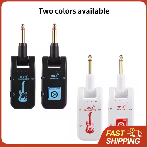 2.4G Wireless Guitar System 40m Range 10H Battery 48K/16bit Audio 282° Rotation 8 Channel for Electr