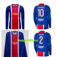 Fans Edition:26/27 BALI x HAKIMI #2 O.DEMBÉLÉ #10 Home Long-Sleeve Soccer Jersey Jersey