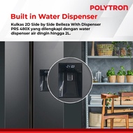 POLYTRON New Belleza Inverter Kulkas 2 pintu Side by side PRS 480X