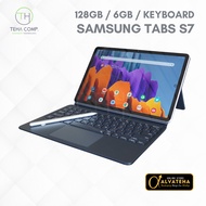 Tablet Samsung Tabs S7 Bekas Normal Plus Keyboard Cover 128Gb 6GB