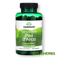 Swanson, Full Spectrum Pau D’Arco, 500 mg, 100 Capsules