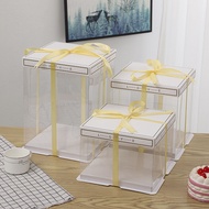 Thickened Transparent Cake Box 6 Inch 8 Inch 10 Inch 12 Inch Birthday Cake Packaging Box Direct Sale