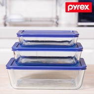 PYREX SIMPLY STORE RECTANGULAR GLASS STORAGE 6PCS / TUPPAWARE KACA PYREX