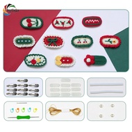 chulisia DIY Barrettes Clip Crochet Kit Doll Crochet Kit for Beginners Crochet Hair Cilps Kit