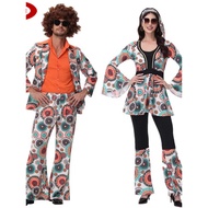 American 70s Hippie Costume Retro Hip Hop Costume Couple Costume Disco Performance Costume Nightclub
