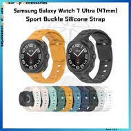 Samsung Galaxy Watch 7 Ultra 47mm Silicone Sport Buckle Strap Replacement For Samsung Galaxy Watch 7