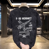 F-18 Hornet Fighter Jet Specs Militar Na Eroplano F18 T-Shirt Maikling Manggas Kaswal Na Cotton T Sh