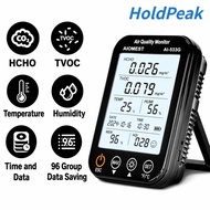 Zigbee Air Quality Monitor HCHO TVOC Detector Rechargeable LCD Temp Humidity Meter Indoor Air Testin