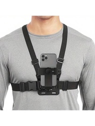 1 件胸帶,帶手機支架肩帶,適合攝影、直播、戶外騎行