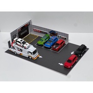 Rear Yard Diorama 3-Cell Parking Garage Diecast Car Diorama Malaysia