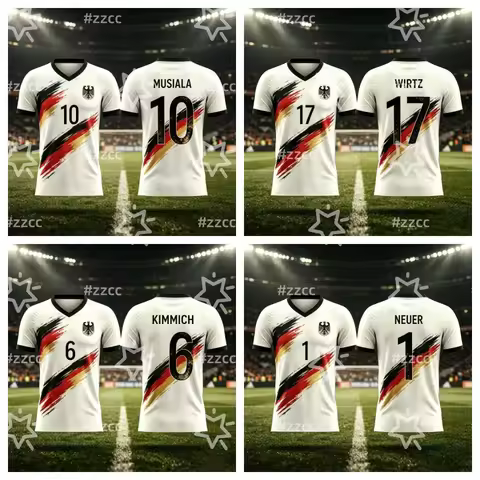 2026 Germany Team Football Jersey MUSIALA Match & Training Kit Summer Sports Men's T-Shirt Children'