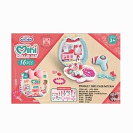 Mainan Anak Tas Koper Mini Make Up Set 16pcs Dresser Make Up  Mini