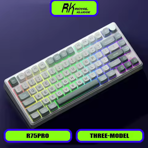 RK R75/R75pro Gaming Keyboard PBT Wireless Three-mode Gasket Wired Single-mode Long Battery Life Sui