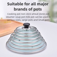 Stainless Steel Pot Lid Household Wok Lid 32cm34cm Wok Lid Universal Transparent Pot Lid Glass Lid