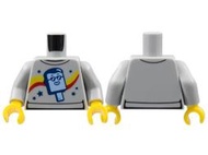 【樂高大補帖】LEGO 樂高 淺灰色 冰棒 星星圖案 曲線條紋【973pb4760c01/60339】MT-8