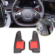 Real Carbon Fiber Steering Wheel Paddle Shifter For Chevrolet Corvette C8 Z51 Z06 20-25 Car Extended