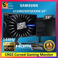 KiTC SAMSUNG 24  GAMING CURVED MONITOR CRG5 WITH 144 HZ REFRESH RATE (LC24RG50FQEXXM)
