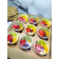 Puding Cup Topping Buah 150ml Min. Order 9cup RR