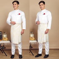 BAJU MELAYU SLIM FIT PUTIH OFF WHITE NIKAH PREMIUM EDITION