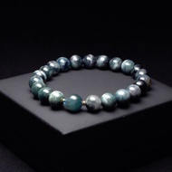 收藏級貓眼藍碧璽手鍊 藍碧璽9.3-9.7mm QBR-00127