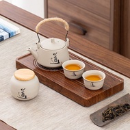 [Premium Tea Set] Kung Fu Tea Set One Pot Two Cups Small Set Lifting Beam Pot Teapot Tea Pot Dry Bre