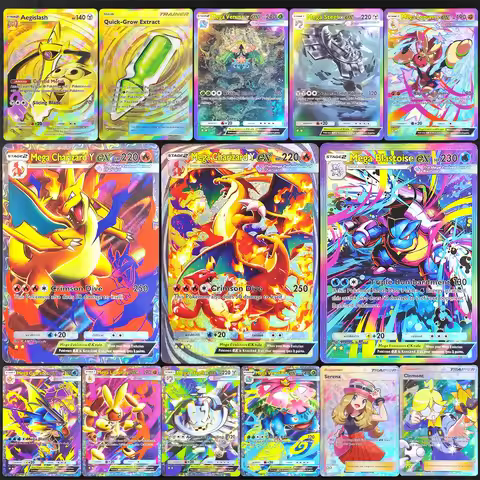 DIY Pokemon TCG Pocket Card Crimson Blaze B1a Mega Charizard Y ex Immersive Crown Ultra Rare Super R