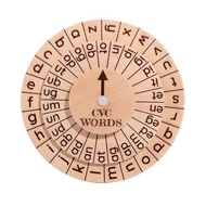 CVC words spinning spin wheel with learning cards