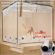 Anti-mosquito net, mattress measuring 180x200x170 cm, easy installation according to the picture