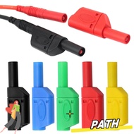 PATH Banana Plug, Black Red Stackable Banana Plug Connector, Safety 4MM Banana Plug Wire Solder Elec