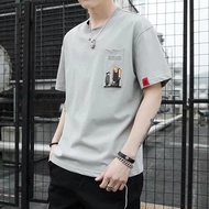 Free Shipping 9 Yuan Nine Yuan Men's Clothes Round Neck Loose Student Korean Version T-Shirt Short S