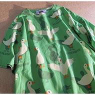 Oversized duck pattern t-shirt oversized duck tee/