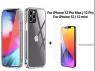 iPhone 12 Pro Max mini Slim Shockproof Case 4X Anti-Shock Performance With Clear Tempered Glass Screen Protector For iPhone 12 Pro Max, 12 Pro, 12, 12 mini 4倍防撞貼身電話套配透明玻璃保護貼 +$1包郵