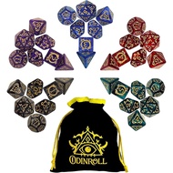 Polyhedral Dice Set, 35 Pieces - 5 Sets of RPG Dice with 1 Bag for Dungeons and Dragons D&D RPG MTG 