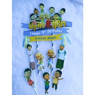 Upin Ipin Cake Topper Upin Ipin Cake Decoration/ Upin Ipin Cake Topper
