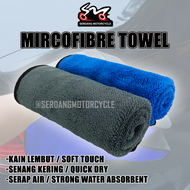 Multipurpose NANO Mircofibre Towel Car Wash Kain Cuci Motor Kereta Motorcycle Helmet Microfiber Cloth Exterior Car Polishing Cloth 30x30
